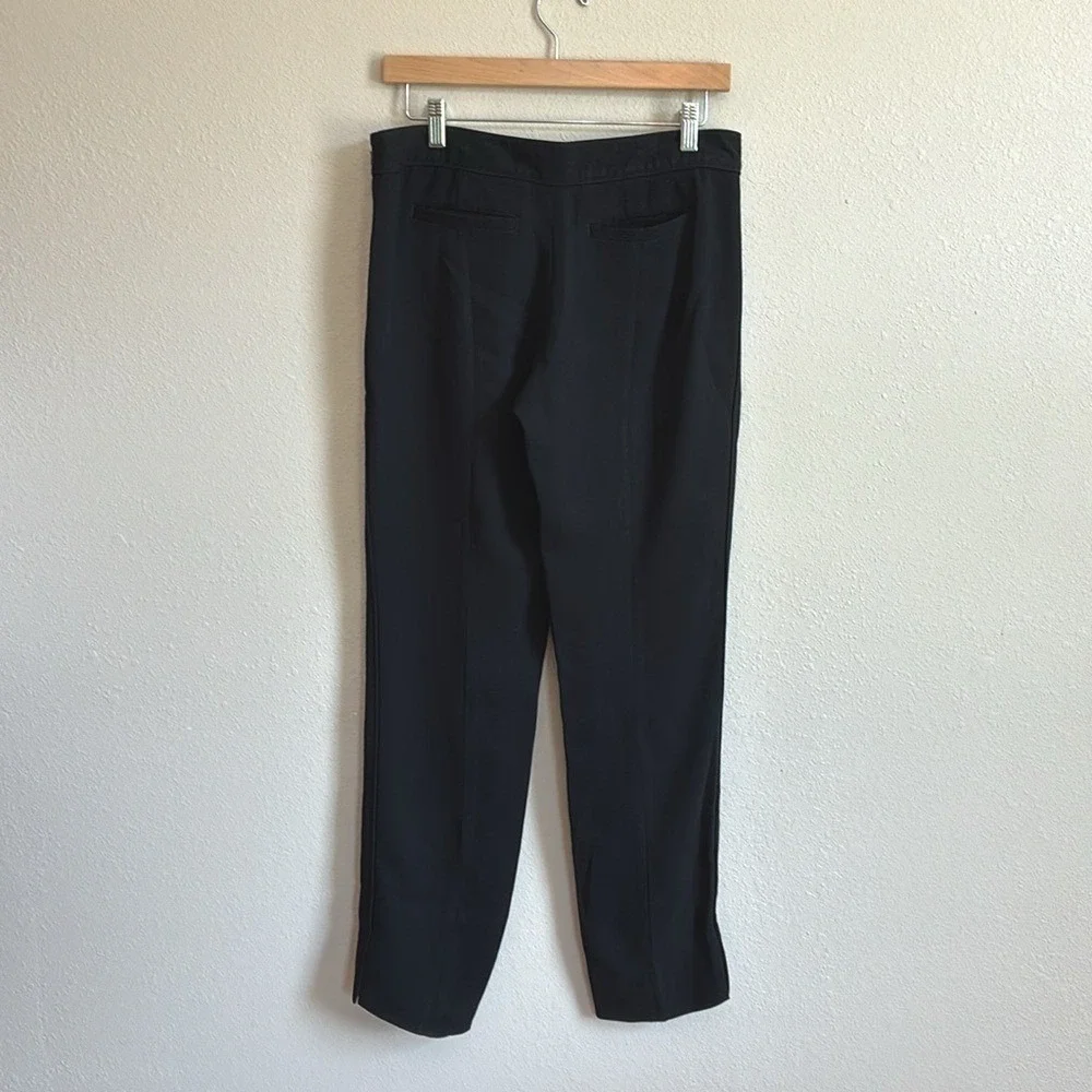 TORY BURCH Women 4 Black Side Zip Straight Leg Slacks Career Office Professional